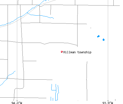 Hillman township, MN map