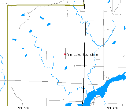 Ann Lake township, MN map