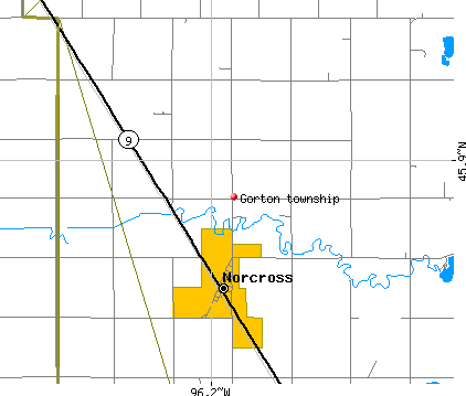 Gorton township, MN map