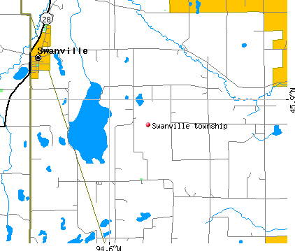 Swanville township, MN map