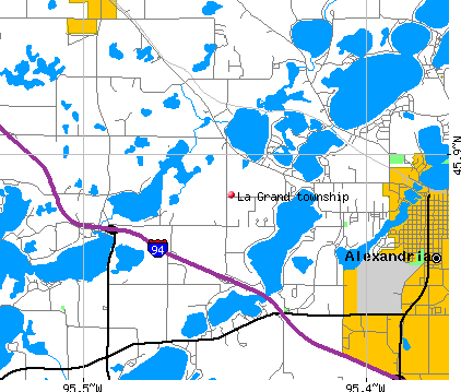 La Grand township, MN map