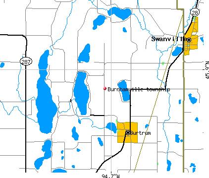 Burnhamville township, MN map