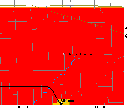 Alberta township, MN map
