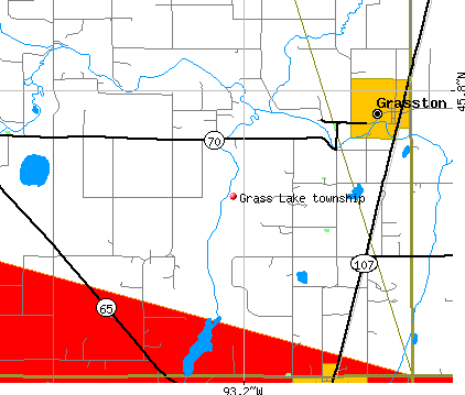 Grass Lake township, MN map
