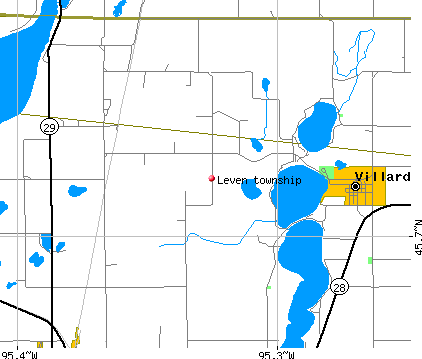 Leven township, MN map