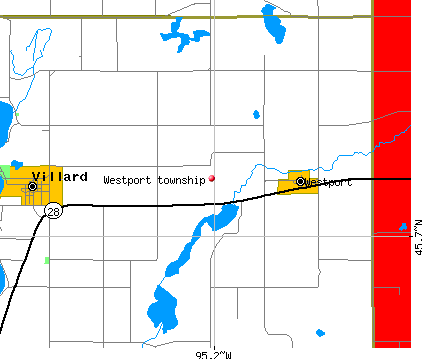 Westport township, MN map