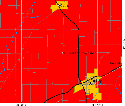 Gilmanton township, MN map