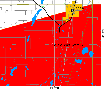 Stanchfield township, MN map