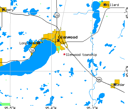 Glenwood township, MN map