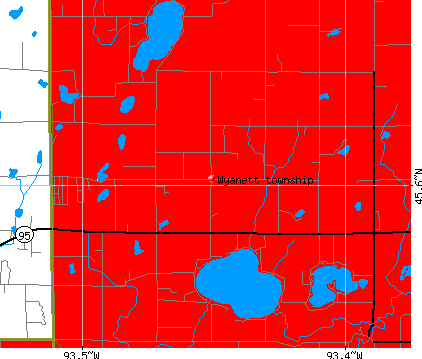 Wyanett township, MN map