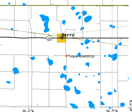 Toqua township, MN map