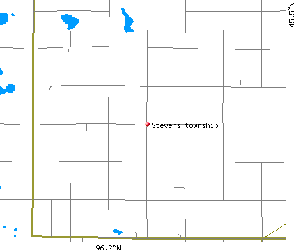 Stevens township, MN map