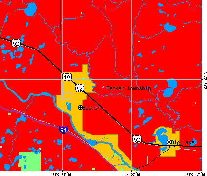 Becker township, MN map