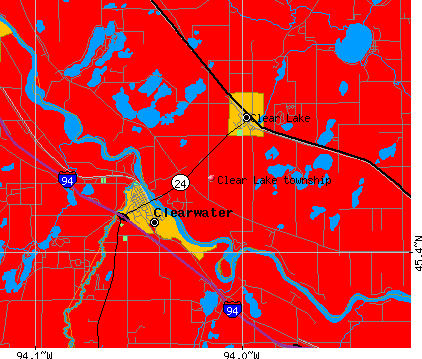 Clear Lake township, MN map