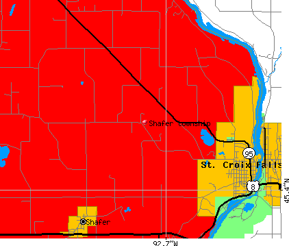 Shafer township, MN map