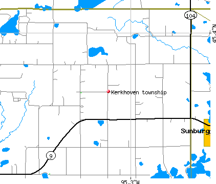 Kerkhoven township, MN map