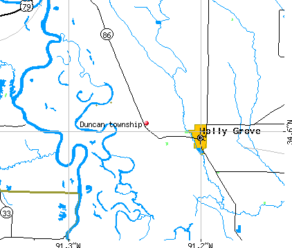 Duncan township, AR map