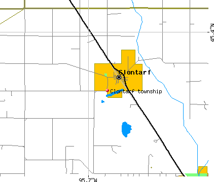 Clontarf township, MN map