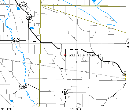 Hicksville township, AR map