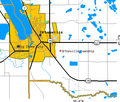 Ortonville township, MN map