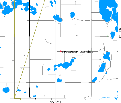 Arctander township, MN map