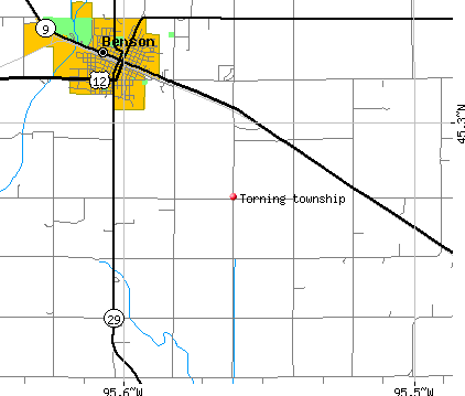 Torning township, MN map