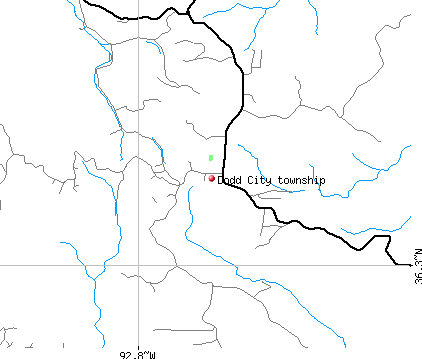 Dodd City township, AR map
