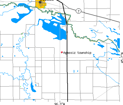 Agassiz township, MN map