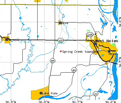 Spring Creek township, AR map