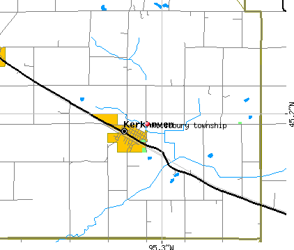 Pillsbury township, MN map