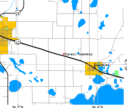 Darwin township, MN map