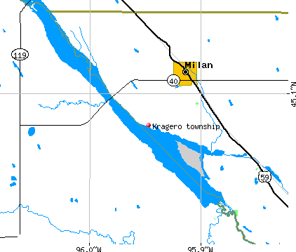 Kragero township, MN map