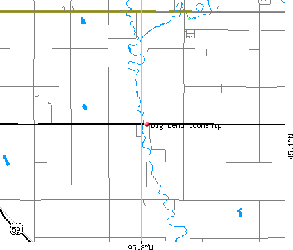 Big Bend township, MN map
