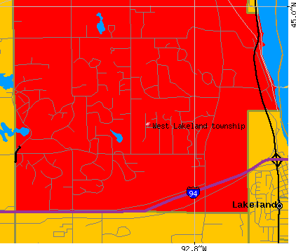 West Lakeland township, MN map