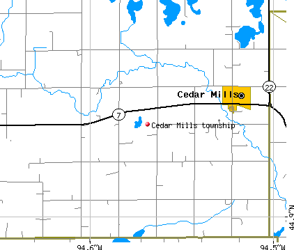 Cedar Mills township, MN map