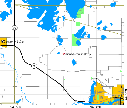 Acoma township, MN map