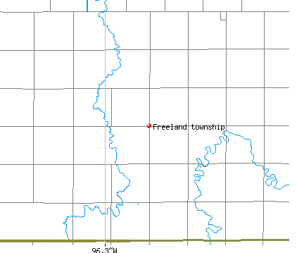 Freeland township, MN map