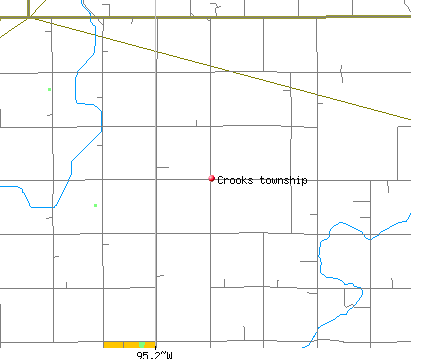 Crooks township, MN map