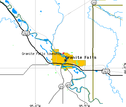 Granite Falls township, MN map