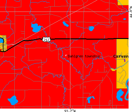 Dahlgren township, MN map