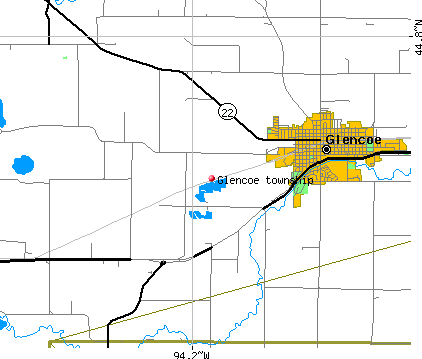 Glencoe township, MN map