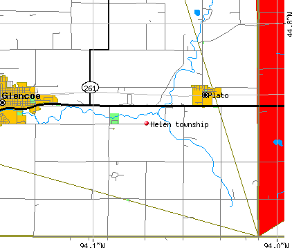 Helen township, MN map