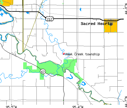 Hawk Creek township, MN map