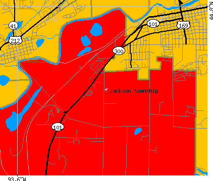 Jackson township, MN map