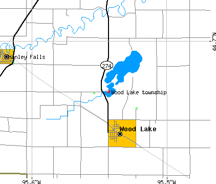 Wood Lake township, MN map