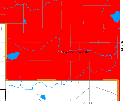 Hancock township, MN map