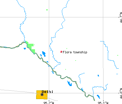 Flora township, MN map