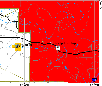 Liberty township, AR map
