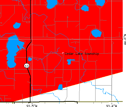 Cedar Lake township, MN map