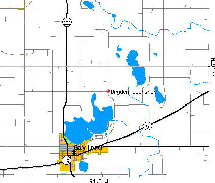 Dryden township, MN map